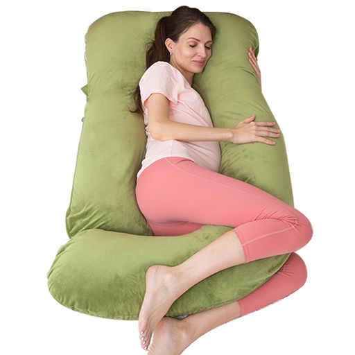 楽天親愛商事AMCATON抱き枕妊婦U字型だきまくら妊娠マタニティー抱き枕多機能全身枕授乳クッション洗える男女兼用背もたれ横向き寝安眠サポート産後も使えるギフト（グリーン）