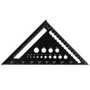 Beslands三角定規木工用18*18cmアルミ合金丸鋸定規大工道具90度45度ケガキ工具木材カット穴あけドリルガイドDIY作業に適用