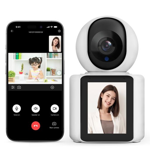 【双方向ビデオ通話】見守りカメラ高齢者ペットカメラ室内通話機能付き監視カメラ家族と共有可能動体検知自動追尾室内用Wi-Fiカメラ子供ペット留守スマホ遠隔操作双方向音声防犯カメ…(4)