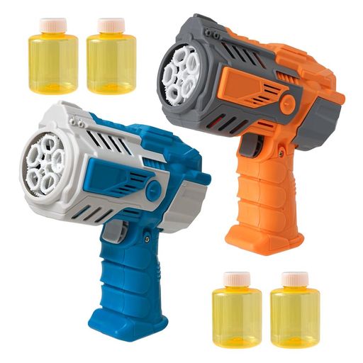 シャボン玉電動自動バブルガン2個セット液漏れ防止LEDライト付きおもちゃ外遊びピクニックキャンプ連続噴射電池式予備ボトル