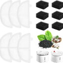 Tanosimi猫給水器フィルターペット用フィルタースマートペット用フィルターユニット互換品(6個入り+6個入り)(ホワイト)