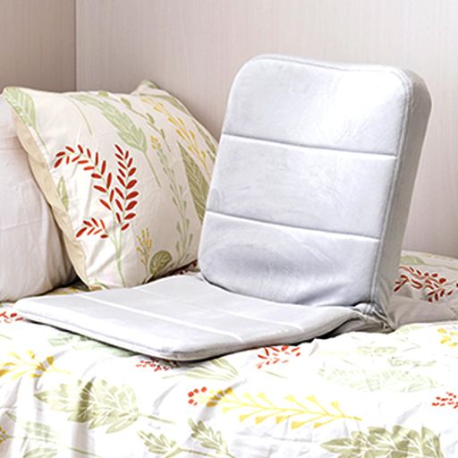 ドウシシャいつでもどこでも背もたれコンパクト座椅子リラックスベッド上オシャレでかわいい薄型軽量ス..