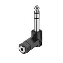 6.35mm3.5mm変換プラグ(1個)L型ステレオ標準プラグ-ミニプラグ変換アダプタオスメスヘッドホンアンプ電子ピアノキーボードギターエレキギターエレクトーンイヤホンなど対応用コネクタ