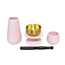 ペット仏具仏具3点セットピンク花瓶湯呑おりん(こりん)一式