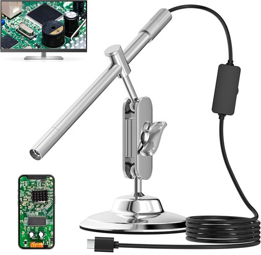 iPhone対応可能の電子顕微鏡カメラAMTORINUSB顕微鏡IOSAndroidWindowsMacBook対応可能です有線接続で画面遅延なし、WiFiや充電不要最大200倍の拡大