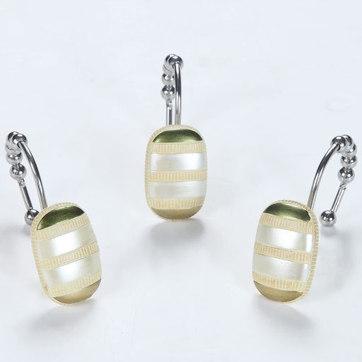 DSDESIGNTulipTreeシャワーカーテン金具フック、アクリルストーン付け、おしゃれ、スムーズ12セットです