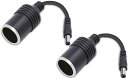 YFFSFDCインバーター用シガーソケットケーブルカーバッテリー接続シガーソケットケーブル直結型クリップ式12V24車対応長さ30CM(2個セット)