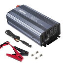 DayPlusカーインバーター純正弦波12V1200Wインバーター最大2400WDC12VをAC100に変換ACコンセントx2USBソケット車用コンバーターLCD液晶ディスプレイ停電の対策便利グッズコンパクト災害対策