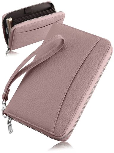 [アンコール]通帳ケース収納のプロ監修【印鑑も入る】本革磁気防止通帳入れ通帳印鑑収納大容量スキミング防止カードケースパスポート保険証診察券レディースケース磁気シールド(ベビ…