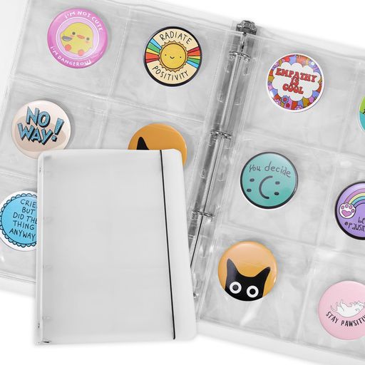 LEMESO缶バッチケース75mm缶バッジ収納ケースキーホルダー収納ファイル缶バッジカバーグッズ収納48個収..