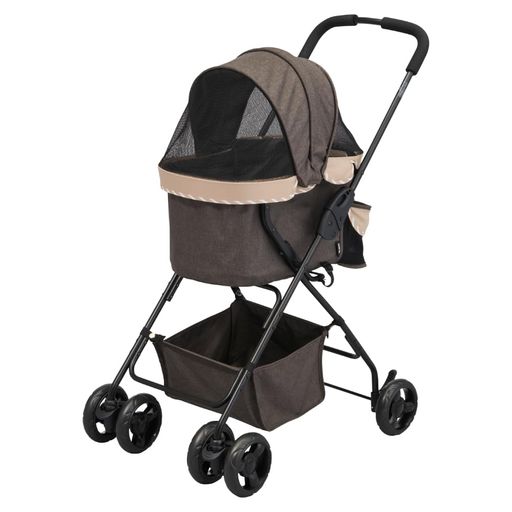 ジェックスわんわんカートスーパーライトモカブラウン軽量3.6kg自立式ペット用カート耐荷重8kg以下犬用