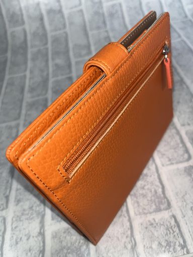 お薬手帳ケース母子手帳ケース牛本革イタリアンレザーCP-TT40MC9レディースメンズ牛革本革レザー(オレンジ)