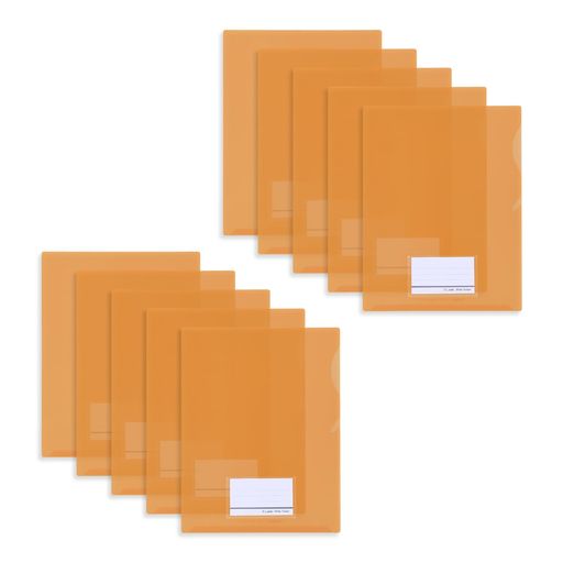 セキセイ(Sekisei)クリヤーフォルダーシールックワイドフォルダー名刺ポケット付オレンジ10枚入CLK-240..