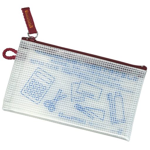 サクラクレパスメッシュケースクリアー通帳/ペンケースサイズレッド5個UNC-B#19(5)