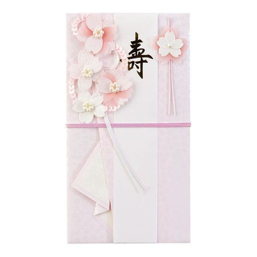 ミドリ祝儀袋PC金封144結婚祝桜ピンク柄25144006