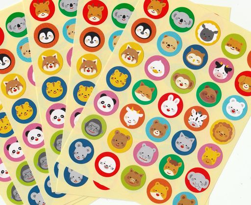 シールポイントシールにこにこニコニコアニマル210片(3)