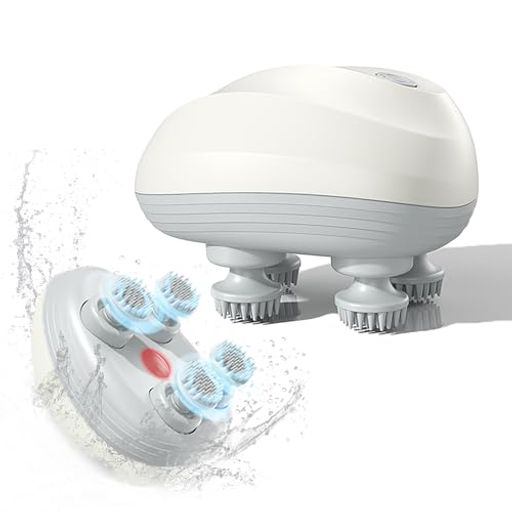 CCDBD電動頭皮ブラシ乾湿両用3D振動頭皮ブラシ乾湿両用回転方向/スピード調整可能10分タイマーコードレスワンボタン操作頭皮ー顔ー体