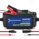ADPOW12Vバッテリー充電器5Aバッテリーチャージャー15-120Ah用メンテナンス充電器サルフェーション除去7段階全自動充電LED表示過電圧/過電流/過熱/逆接続/ショート等保護トラック/カー/オー…