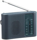 丸辰(MARUTATSU)ワイドFM/AMミニポータブルラジオ単3乾電池x2シンプル誰でも簡単設計携帯便利コンパクトポケッタブルモシモニソナエル防災用ブラック10x7CM35270