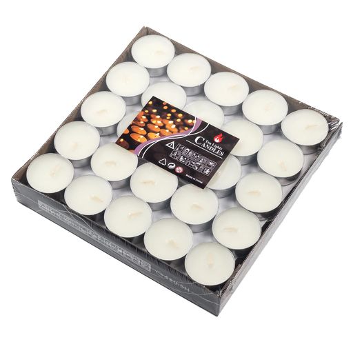 HIDERMEティーライトキャンドルろうそく50個アルミカップ無香料円形高さ14mm直径38mmサイズ(White)白ロ..