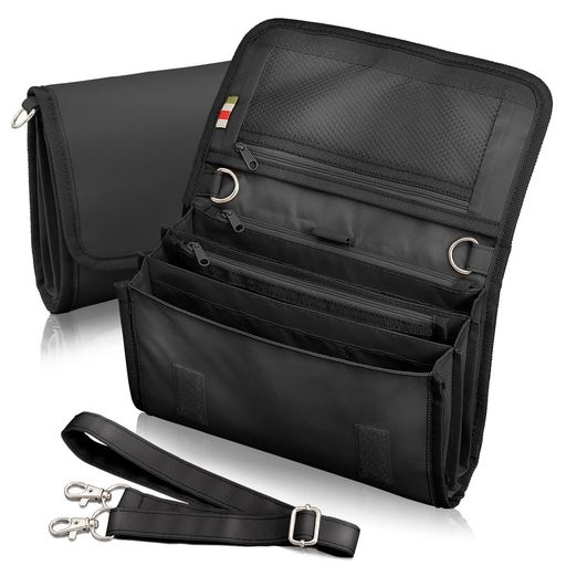 楽天親愛商事[アンコール]マルチケース収納のプロ監修【超軽量170g】母子手帳ケースA5サイズエコ素材通帳ケースお薬手帳ケース2WAYじゃばら母子手帳診察券保険証通院ウォレット軽量大容量（Black）