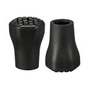 MMETERXITY2個セットトレッキングポール先端キャップ-ケインハイキングスティック先端交換用歩行スティック保護アクセサリーハイキングウォーキングキャンプ用(10.5MM黒)(4)