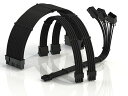 LINKUP-AVA3in112VHPWRPCIE5.0電源アダプター|450W16AWG|全電源ユニット(PSU)に対応|UL規格認定・スリーブ付きジャケット|RTX5000RTX4000GPU用の4本セット|(2)