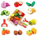 CARLORBOおもちゃ木製ままごと新鮮お野菜&果物マグネット式食材セット女の子男の子木のおもちゃサクッと切れるおままごと