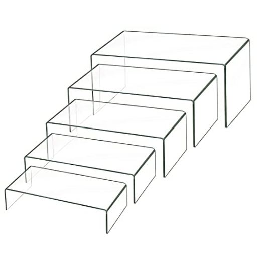 【5サイズ】WeColorコの字型透明アクリルディスプレイ、アクリルスタンド、アクリルステージディスプレ..