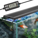 hygger水槽ライトLEDアクアリウムライト30-45CM対応新開発のDIYモードWRGB割合を調整可能タイマー自由に設定日光と月光モードLCDディスプレイ8色白/赤/橙/黄/緑/青/藍/紫LED10段階明るさ調整IP68…