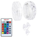 MDLUFYLED魚タンクライトリモコンRGB16色防水LEDカラフルな装飾ライト家庭用ガラス花瓶LED雰囲気ライトプールライトLED水槽ライト水族館の防水魚タンクライト(リモコン24ボタン)