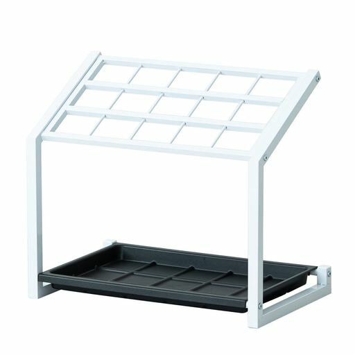 永井興産15マス傘立て仕切り付き業務用15本ホワイトNK-7220