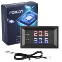 FORIOTW1209-WKデジタルサーモスタットDC12VNTC-50°Cへの110°C、サーミスタラインが付いている小型サーモスタット赤および青の表示が付いている調節可能な温度スイッチ