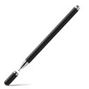 スタイラスペンタッチペンスマホPHONEPADスタイラスペンANDROIDスマートフォンタブレット用ペンディスク+導電繊維(2IN2)ペン先磁気キャップ(黒)