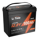 LITIME12V100AHMINIリン酸鉄リチウムイオンバッテリーアップグレード100AのBMS35%小型化最大15000サイクルで10年間の耐久性を備え12...