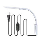 SenMeiGuangLEDアクアリウムライトアクアリウムライト4W12LED(10白2青)長寿命省エネ水生養殖観賞魚熱帯魚金魚養殖、LED水槽ランプ、適用可能:25-45cmの水槽(白い外観)水槽ライト35CM