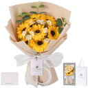 FIORIFIOREソープフラワーひまわり花束母の日ギフト人気プレゼント父の日誕生日造花ひな菊バラ女性卒業式退職送別インテリア(SUNNY)