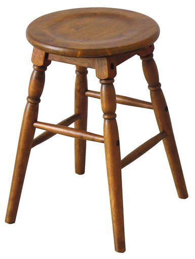 市場ロースツールhommage幅32x奥行32x高さ45cmブラウン天然木使用HMS-2666BR