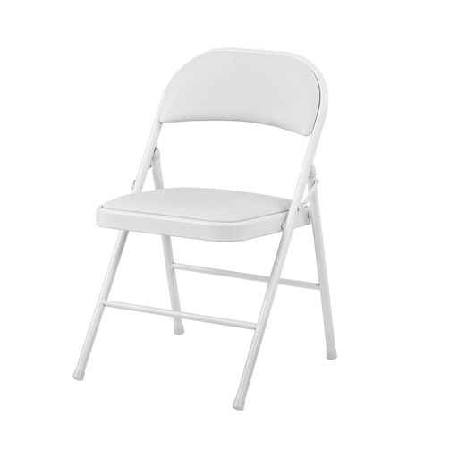 BOOSDENパイプ椅子折りたたみミーティングチェア会議椅子折り畳みイスダイニングチェアいす折りたたみチェア背もたれ金属製省スペースシンプルイベントホワイト
