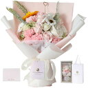 Fiorifioreソープフラワーひまわり花束母の日ギフト人気プレゼント父の日誕生日造花ひな菊バラ女性卒業式退職送別インテリア(Blanche)