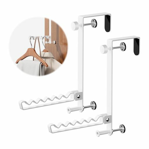 GAGUIUPドアハンガーハンガーラック折り畳み式ドア掛け収納傷つけにくいスッキリ収納通気性(2個入り)(3)