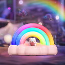 ICARERFAMILYレインボーナイトライトかわいい、3つのライトモードベビーナイトライト、充電式カラフルなベッドサイドランプ、30分自動オフ、誕生日出産祝い...