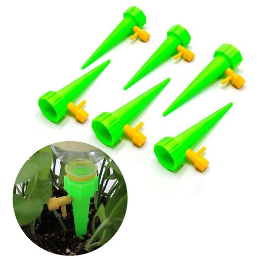 wowjimi自動給水器6個入り家庭用水やり当番じどう花やき自動水分量調節点滴灌漑簡単設置挿し込むだけ目..