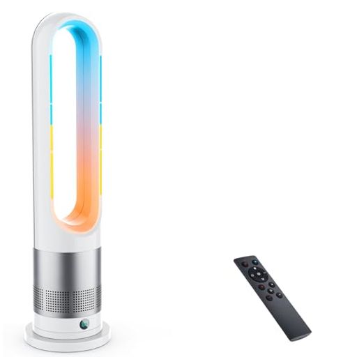 【2025新登場&冷暖兼用&DC電気節約】タワーファン羽なし扇風機冷暖両用リビング扇風機サーキュレーター..