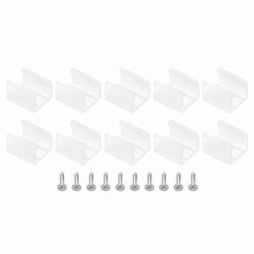 PATIKILLEDストリップランプクリップ100個入り取付金具固定クリッププラスチックネジ付きクランプホル..