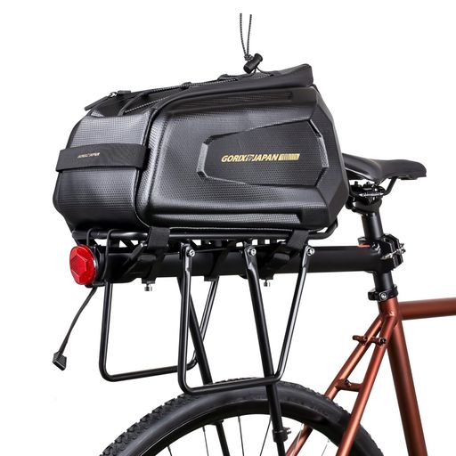 GORIX(ゴリックス)リアバッグ自転車防水[レインカバー付属]大容量キャリアバッグおしゃれ頑丈のハード..