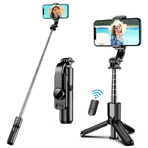 自撮り棒ミニ三脚セルカ棒スマホ三脚スマホスタンドカメラ三脚アクションカメラ三脚無線リモコン付きIPHONEANDROID対応7段階伸縮360°回転セルフィー/生ライブ配信/動画撮影/ユーチューバ…
