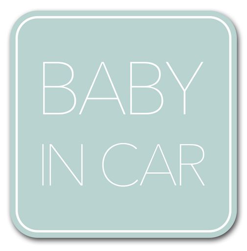 ベビーインカーマグネット【シンプルデザイン】BABYINCAR赤ちゃん乗っていますBABYONBOARDステッカーサイングリーン(マグネット)