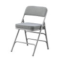 KAIHAOWINパイプ椅子折りたたみ椅子45x53x74cm布製分厚いクッションミーティングチェア会議用グレー|詳細画像