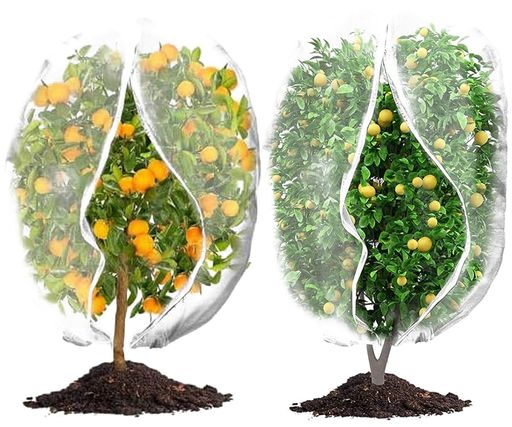 防虫ネット家庭菜園防鳥ネットPFIRHAS植物保護カバー2枚入りファスナー付き&巾着式プランター園芸ネッ..